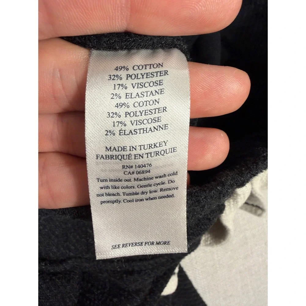Faherty women's Navy Knit Jogger Pants Textured Drawstring Sweatpants Size L